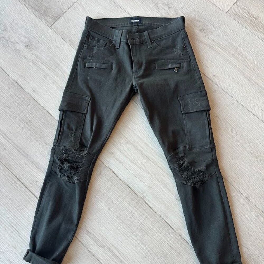 Hudson Skinny Moto-Cargo Jeans - Size 25 - Distressed